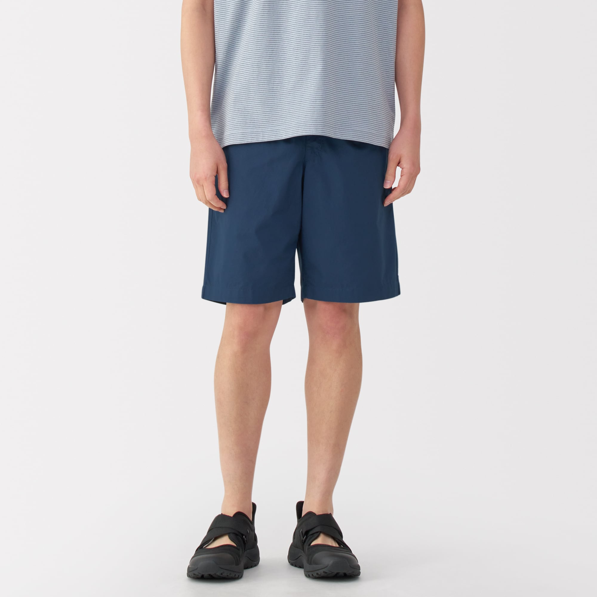 紳士　洗いざらしブロードイージーショートパンツ