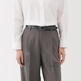 ベジタブルタンニンレザー　長さ調節式ベルト　細幅