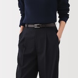 ベジタブルタンニンレザー　長さ調節式ベルト　細幅