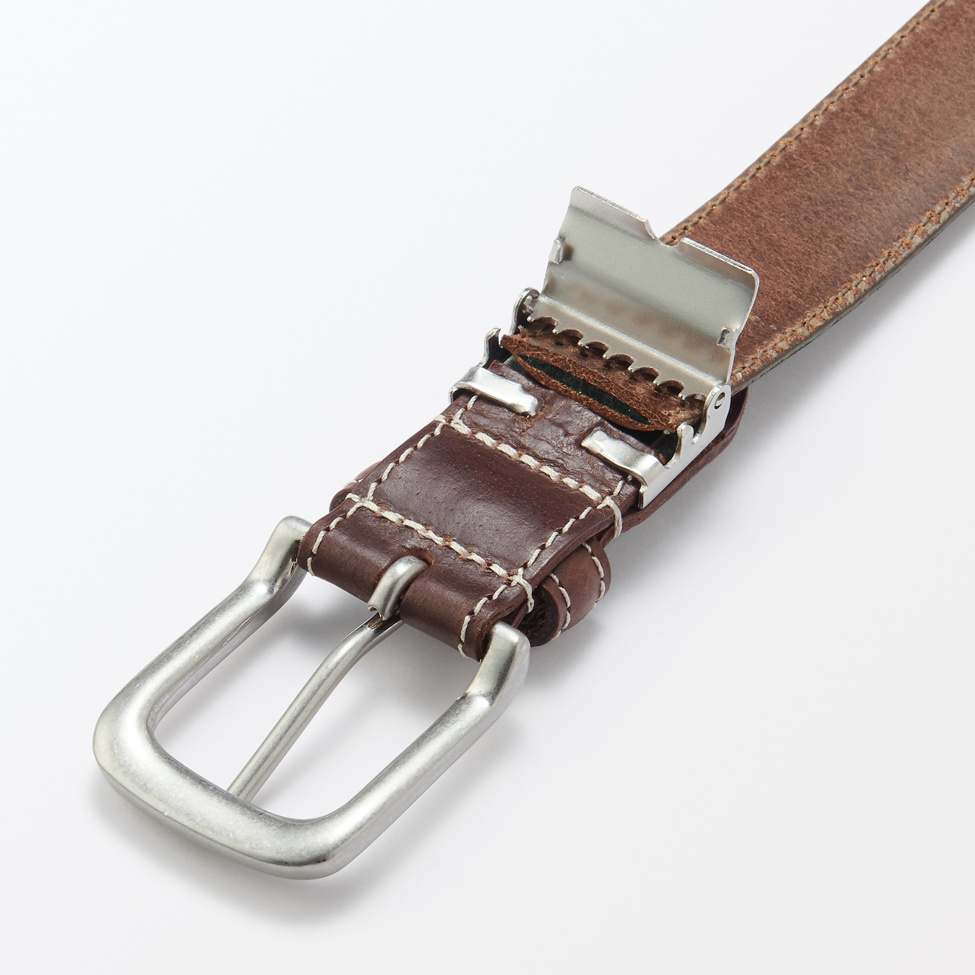 ベジタブルタンニンレザー　長さ調節式ベルト　中幅ステッチ