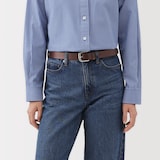 ベジタブルタンニンレザー　長さ調節式ベルト　中幅