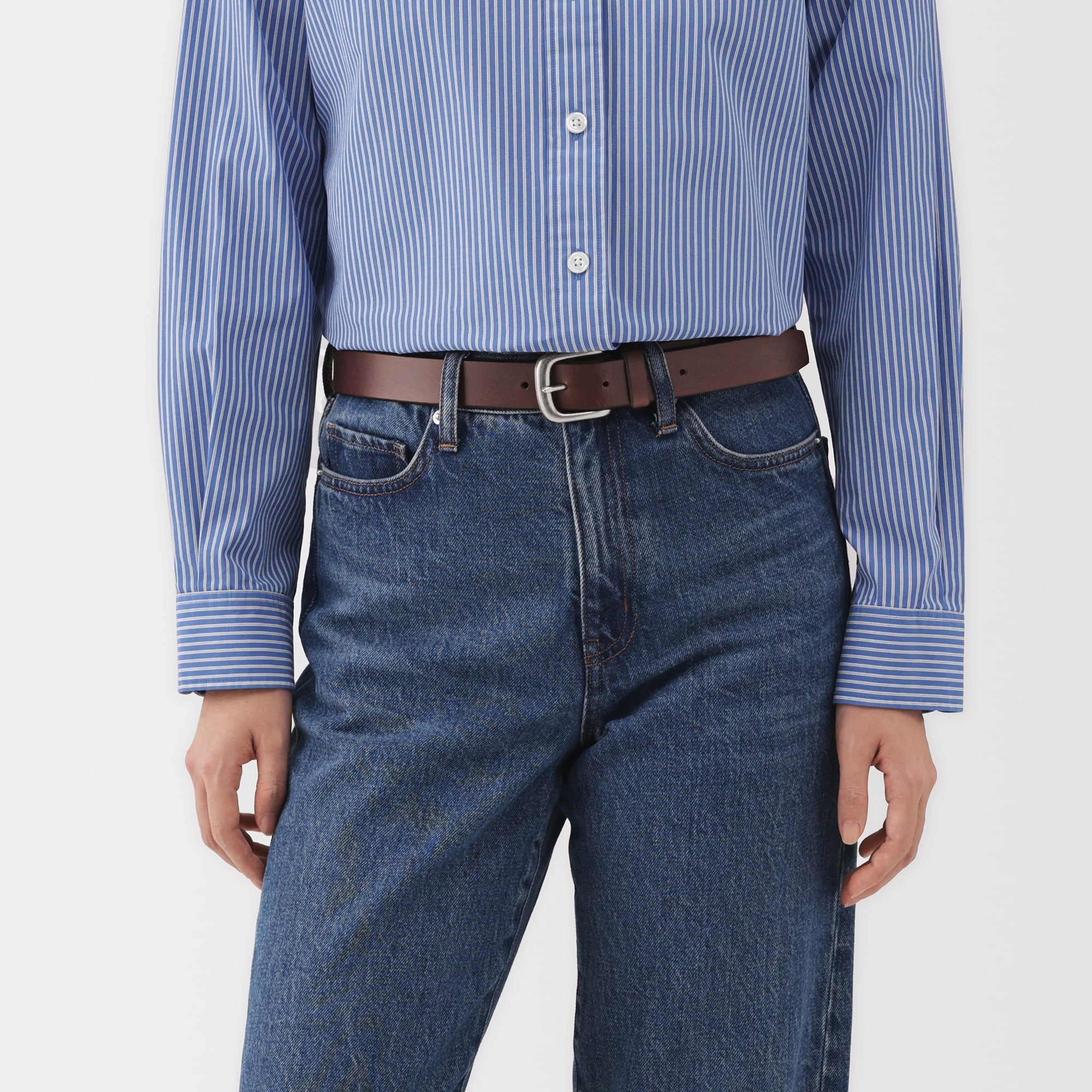 ベジタブルタンニンレザー　長さ調節式ベルト　中幅