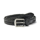 ベジタブルタンニンレザー　手編みベルト　中幅