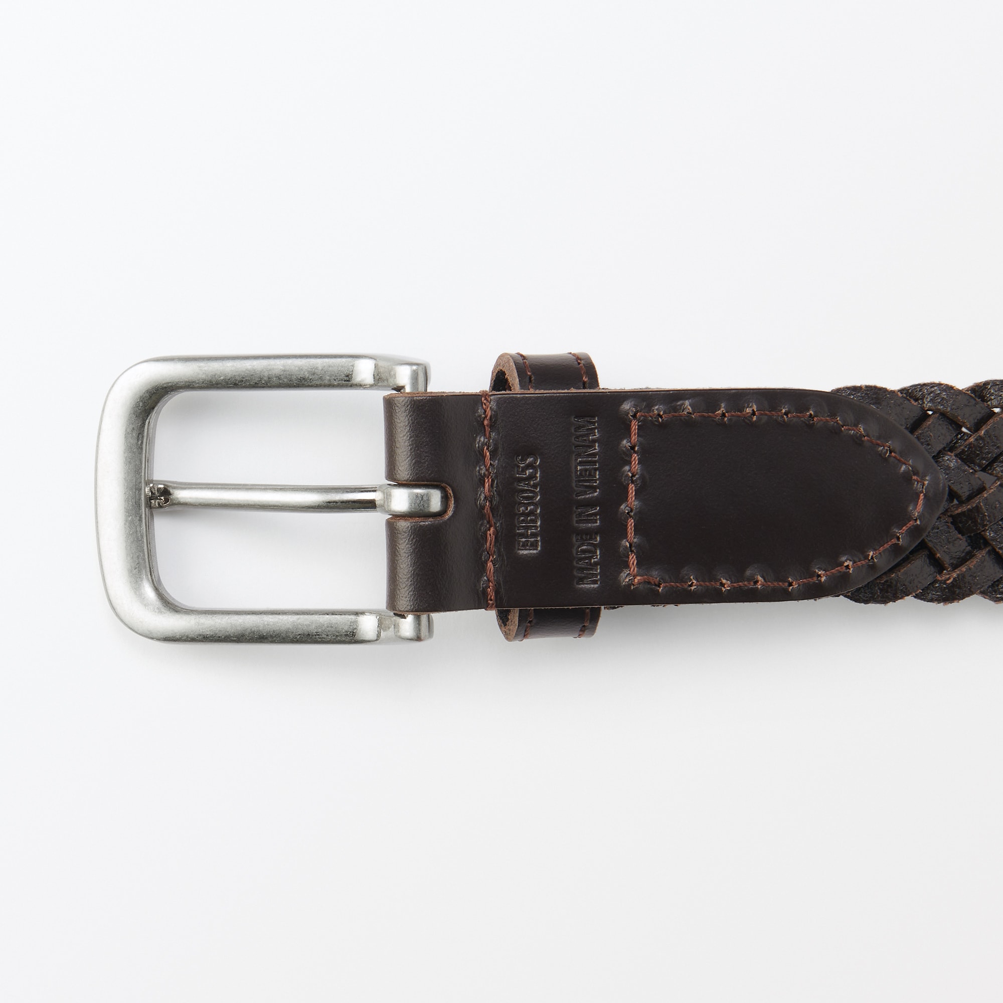 ベジタブルタンニンレザー　手編みベルト　中幅