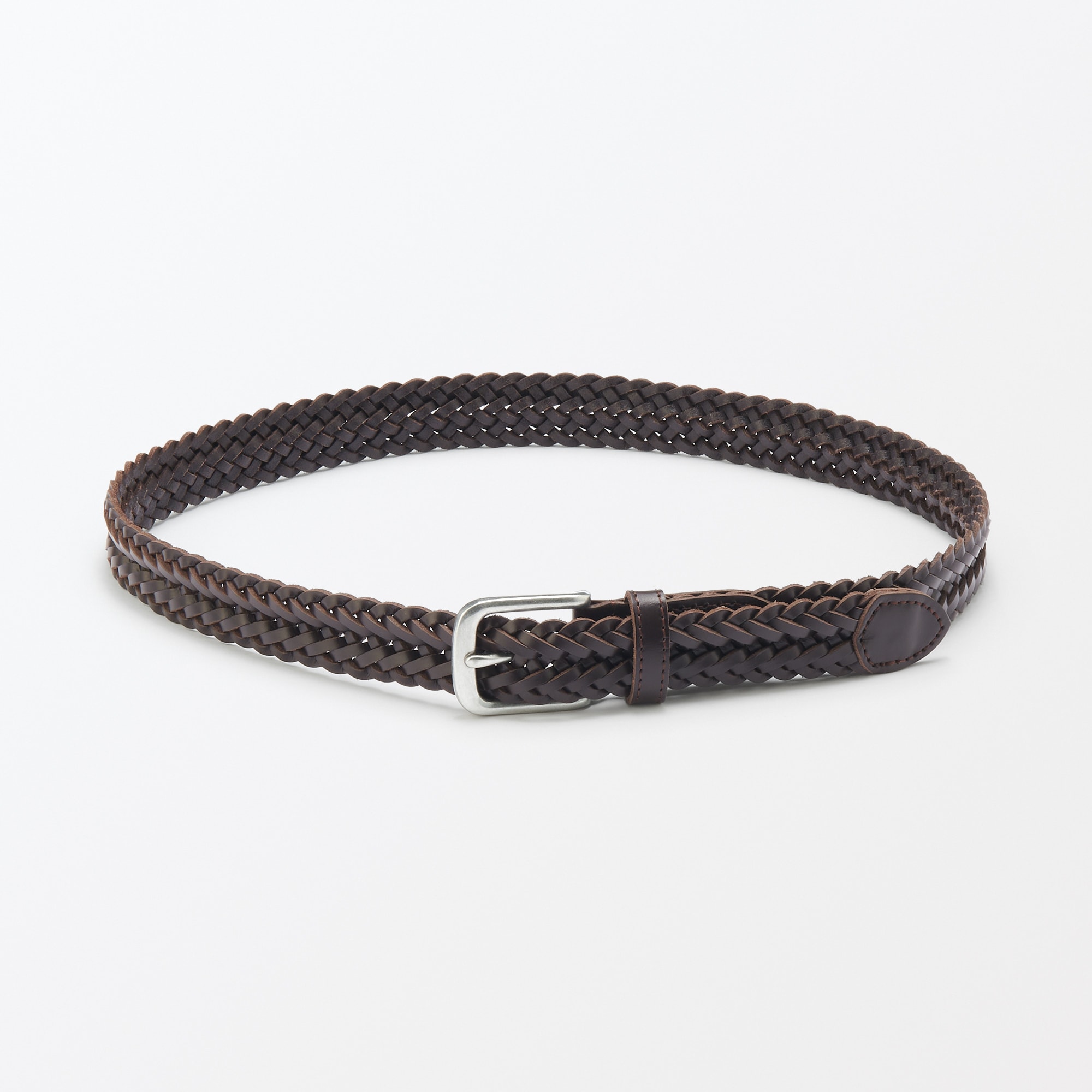 ベジタブルタンニンレザー　手編みベルト　中幅