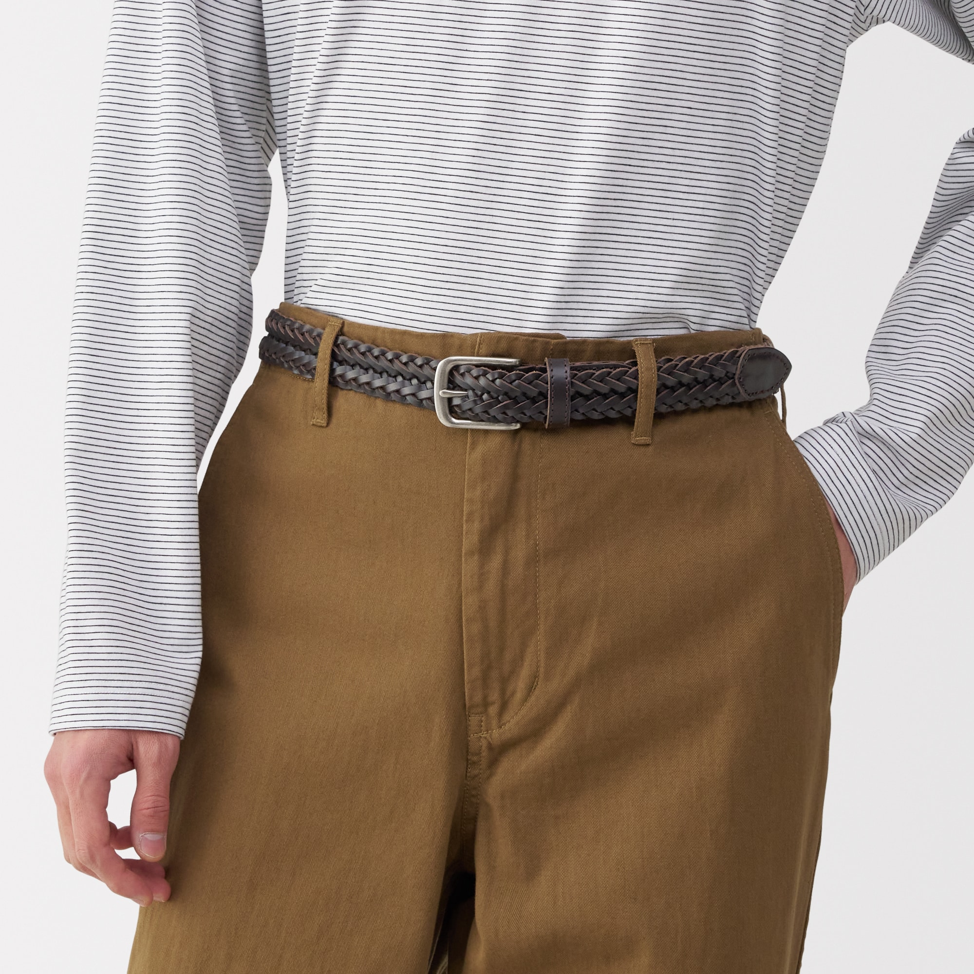 ベジタブルタンニンレザー 手編みベルト 中幅 | 無印良品