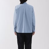 婦人　洗いざらし　ブロードレギュラーカラー長袖シャツ