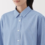 婦人　洗いざらし　ブロードレギュラーカラー長袖シャツ