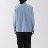 婦人　洗いざらし　ブロードレギュラーカラー長袖シャツ