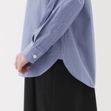 婦人　洗いざらし　ブロードレギュラーカラー長袖シャツ