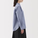 婦人　洗いざらし　ブロードレギュラーカラー長袖シャツ