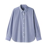 婦人　洗いざらし　ブロードレギュラーカラー長袖シャツ