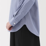 婦人　洗いざらし　ブロードレギュラーカラー長袖シャツ