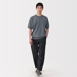 紳士　ＵＶカットヘンプ混クルーネック半袖セーター