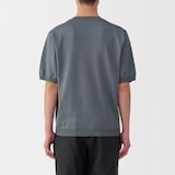 紳士　ＵＶカットヘンプ混クルーネック半袖セーター