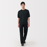 紳士　ＵＶカットヘンプ混クルーネック半袖セーター