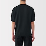 紳士　ＵＶカットヘンプ混クルーネック半袖セーター