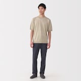 紳士　ＵＶカットヘンプ混クルーネック半袖セーター