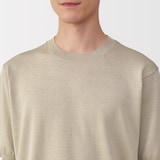 紳士　ＵＶカットヘンプ混クルーネック半袖セーター