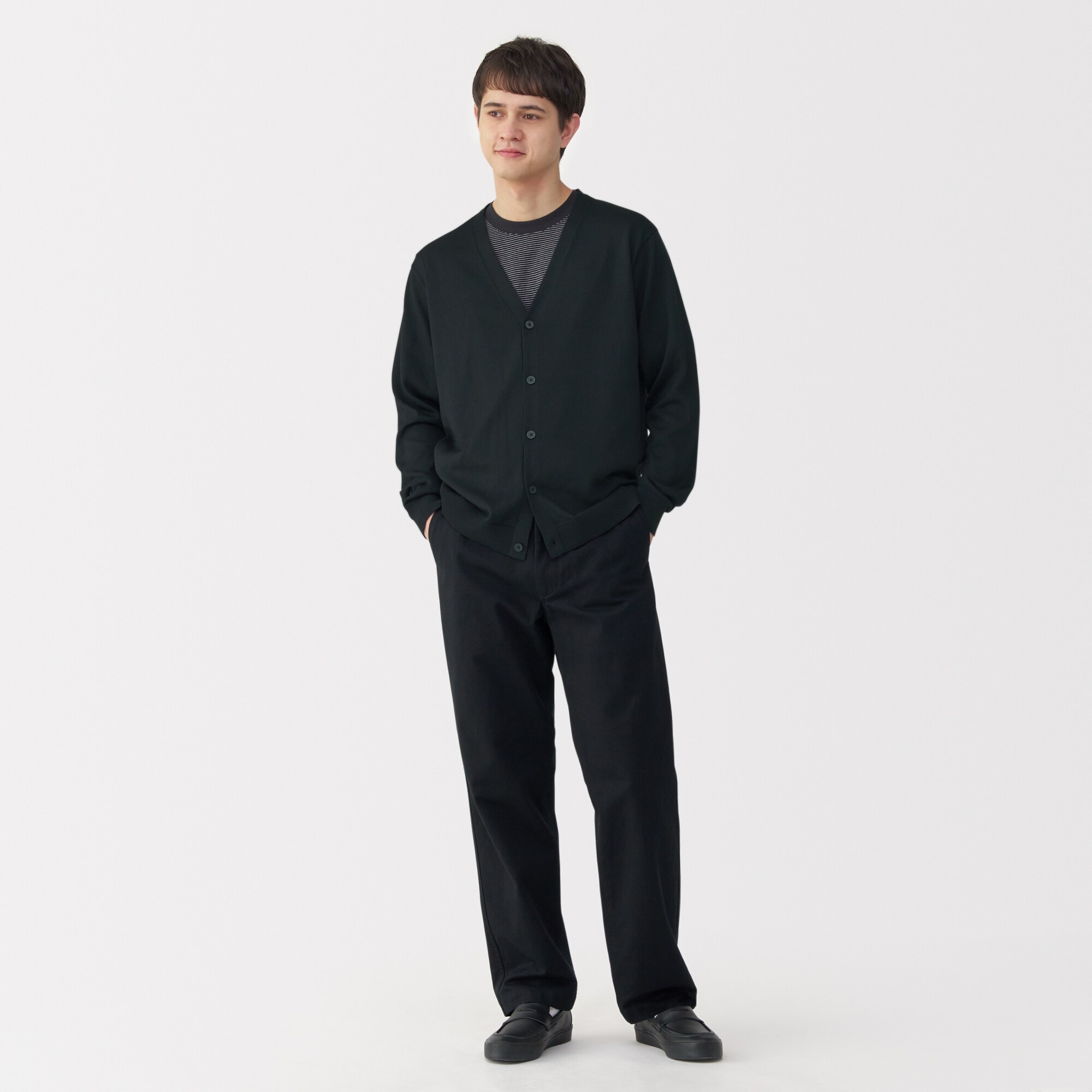 無印　ヘンプ混シャツジャケット　MUJI ブラック 婦人 ヘンプ コットン シャツジャケット | 無印良品