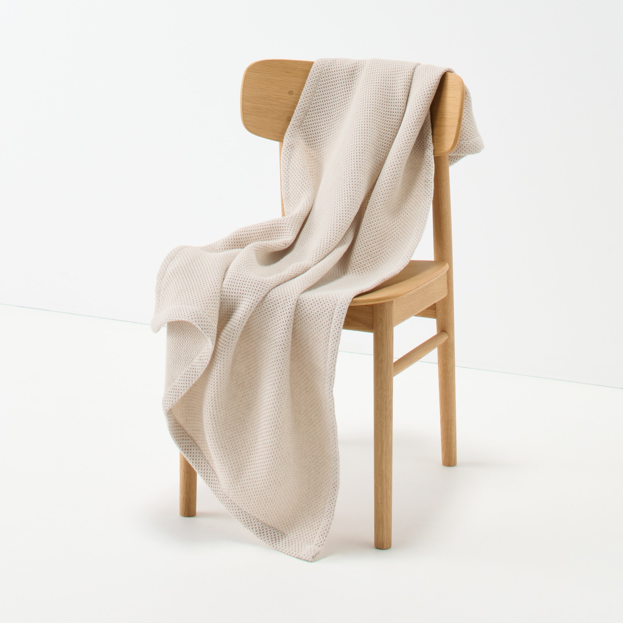 綿麻　ワッフル織　ブランケット