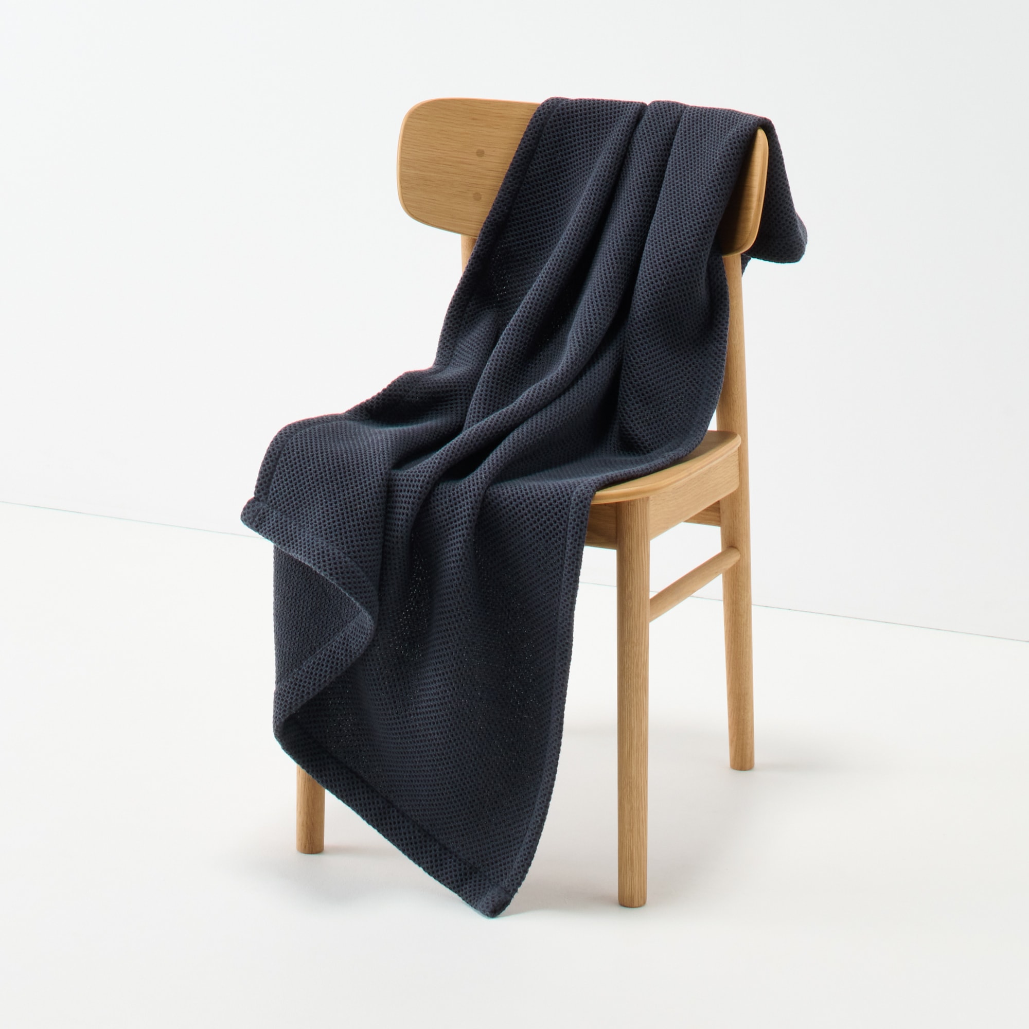 綿麻　ワッフル織　ブランケット