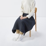 綿麻　ワッフル織　ブランケット