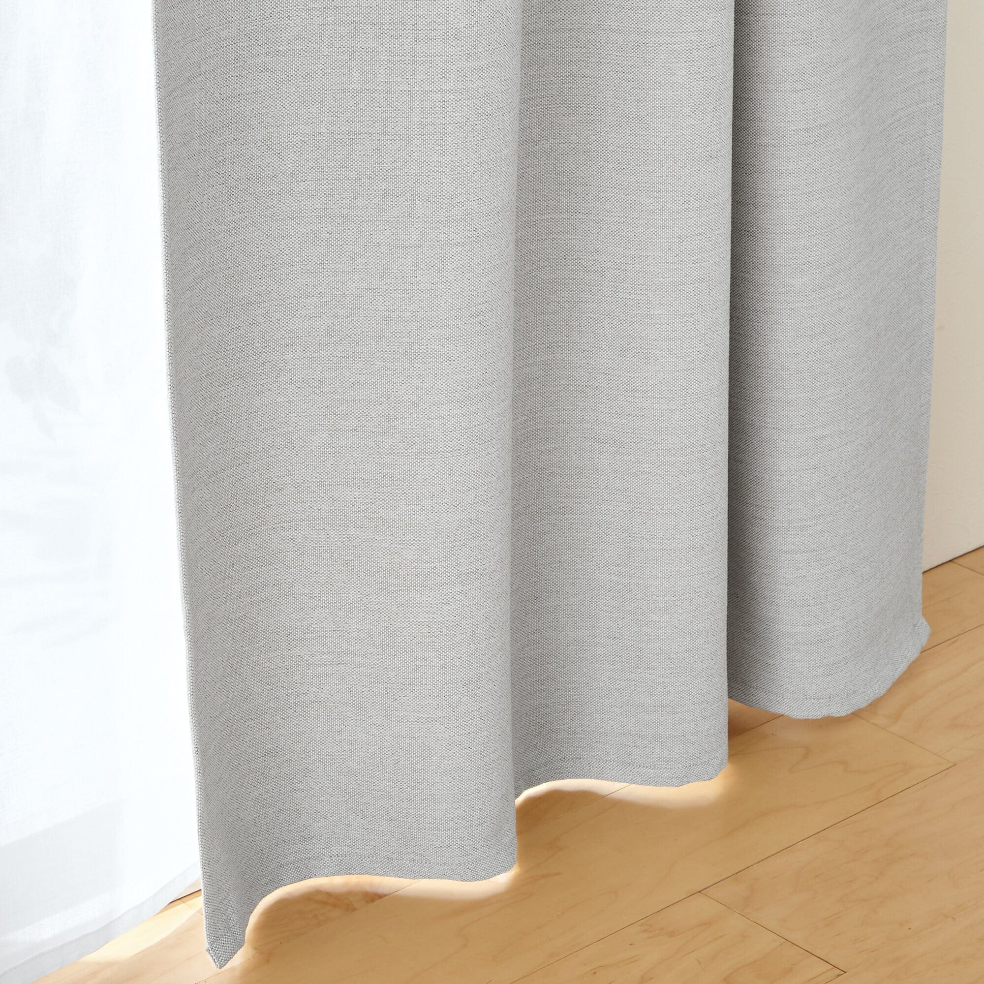 防炎・遮光性 二重織りノンプリーツカーテン | 無印良品
