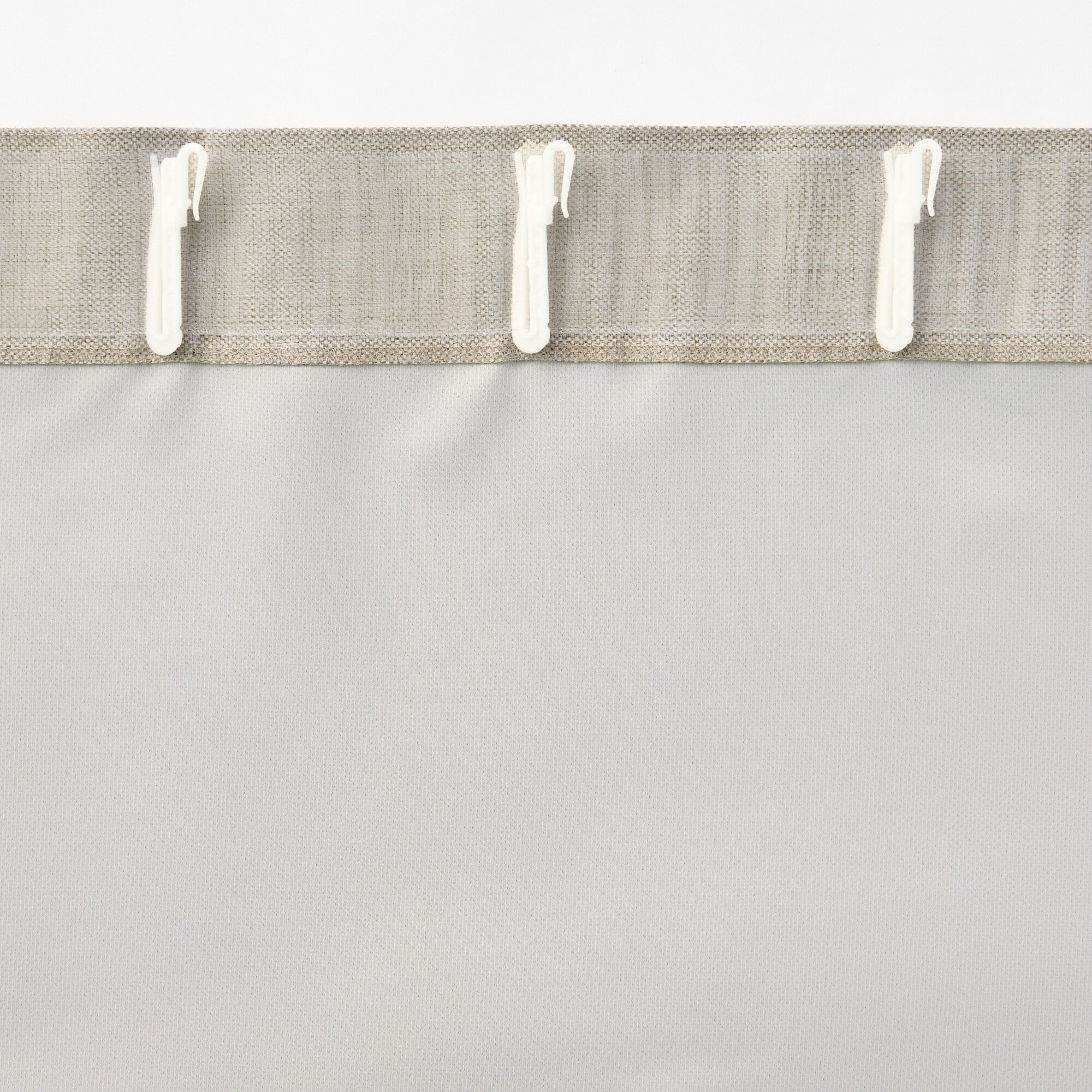 防炎・遮光性　二重織りノンプリーツカーテン