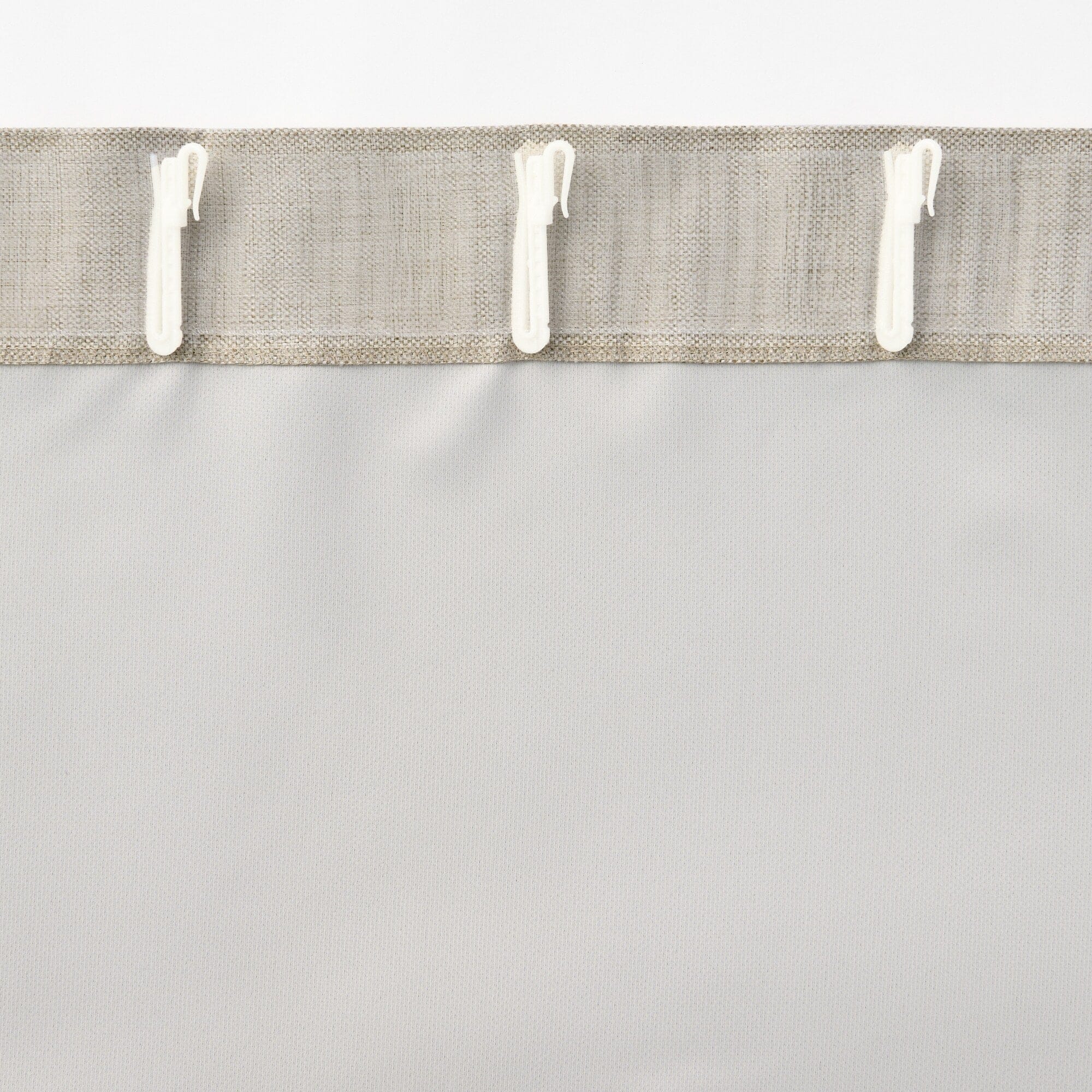 防炎・遮光性　二重織りノンプリーツカーテン