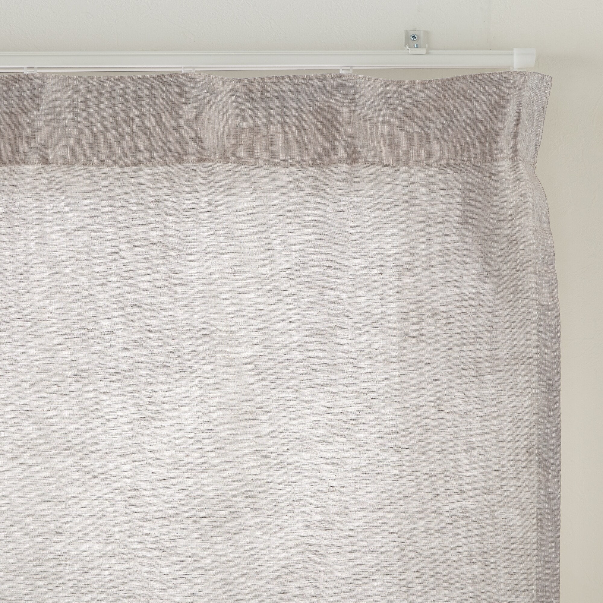 麻平織ノンプリーツカーテン