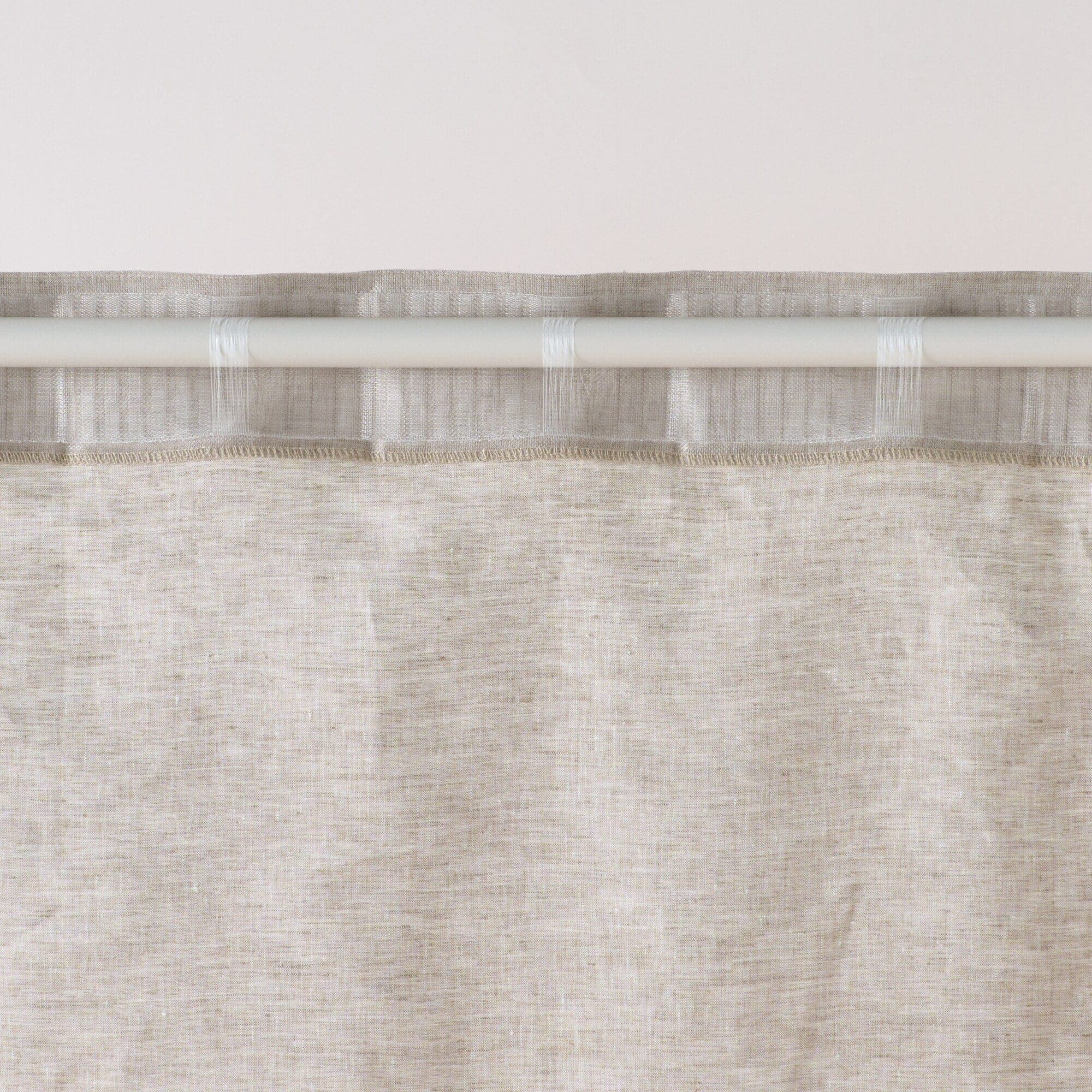 無印良品　麻平織りノンプリーツカーテン2枚セット100×178cm 麻平織ノンプリーツカーテン | 無印良品