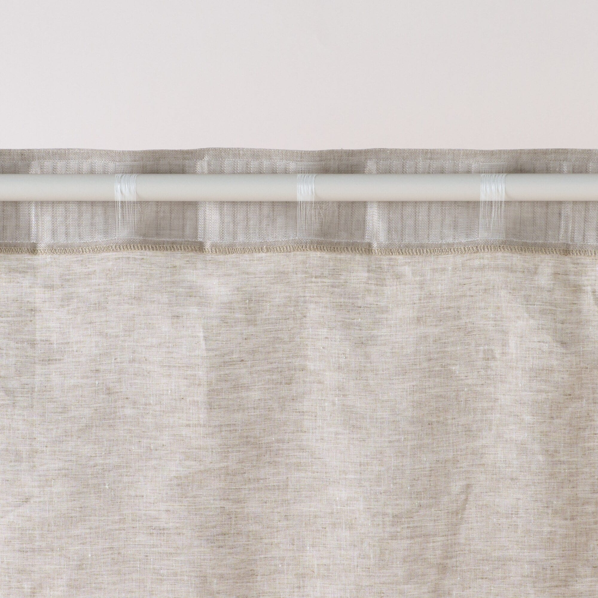 麻平織ノンプリーツカーテン