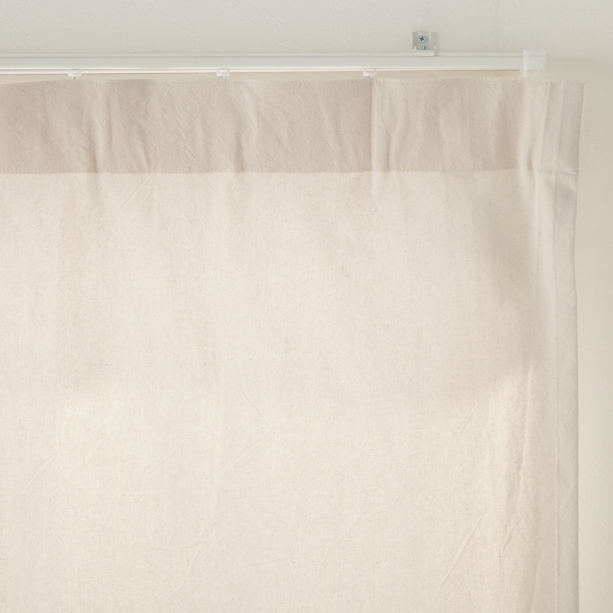 綿洗いざらし平織ノンプリーツカーテン