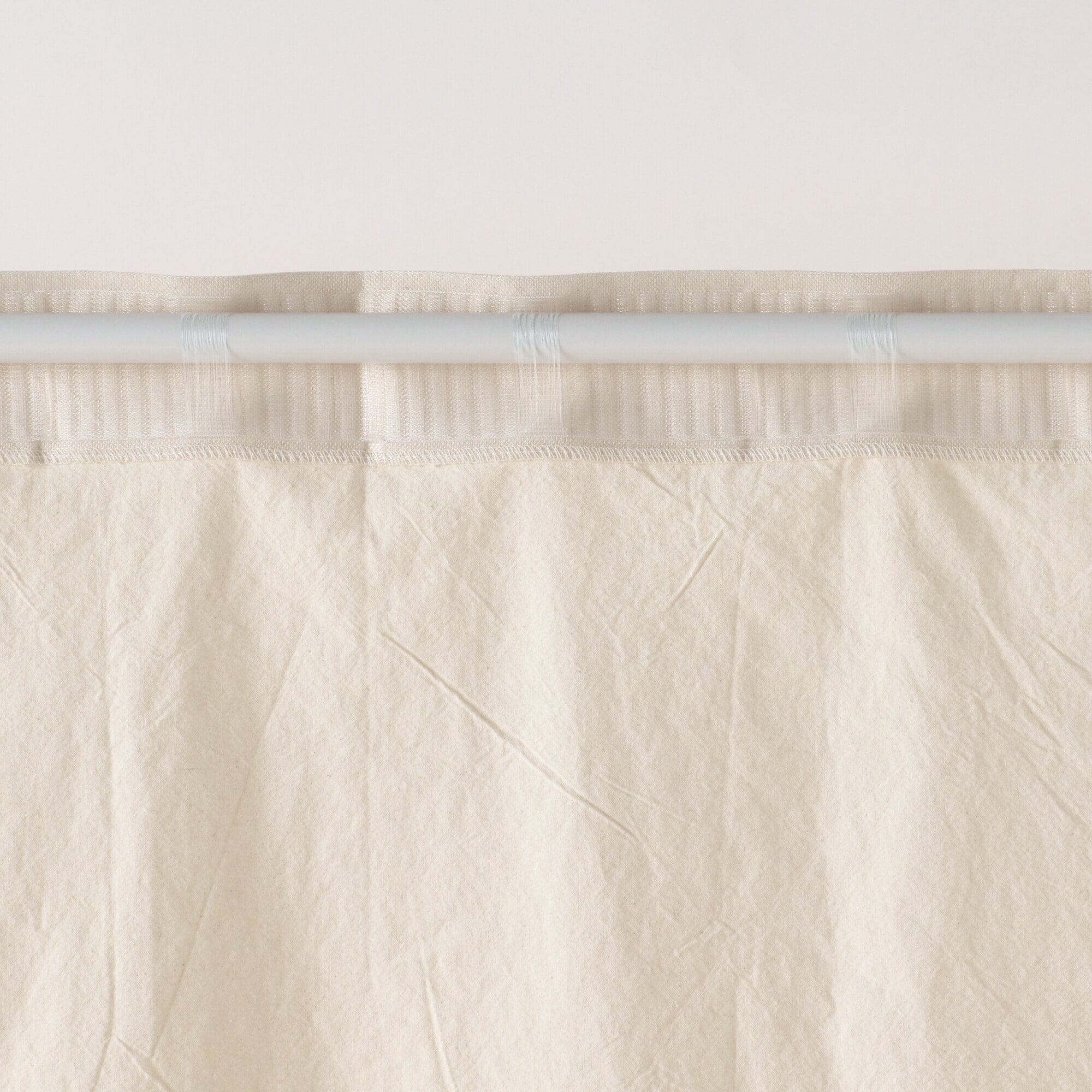 綿洗いざらし平織ノンプリーツカーテン