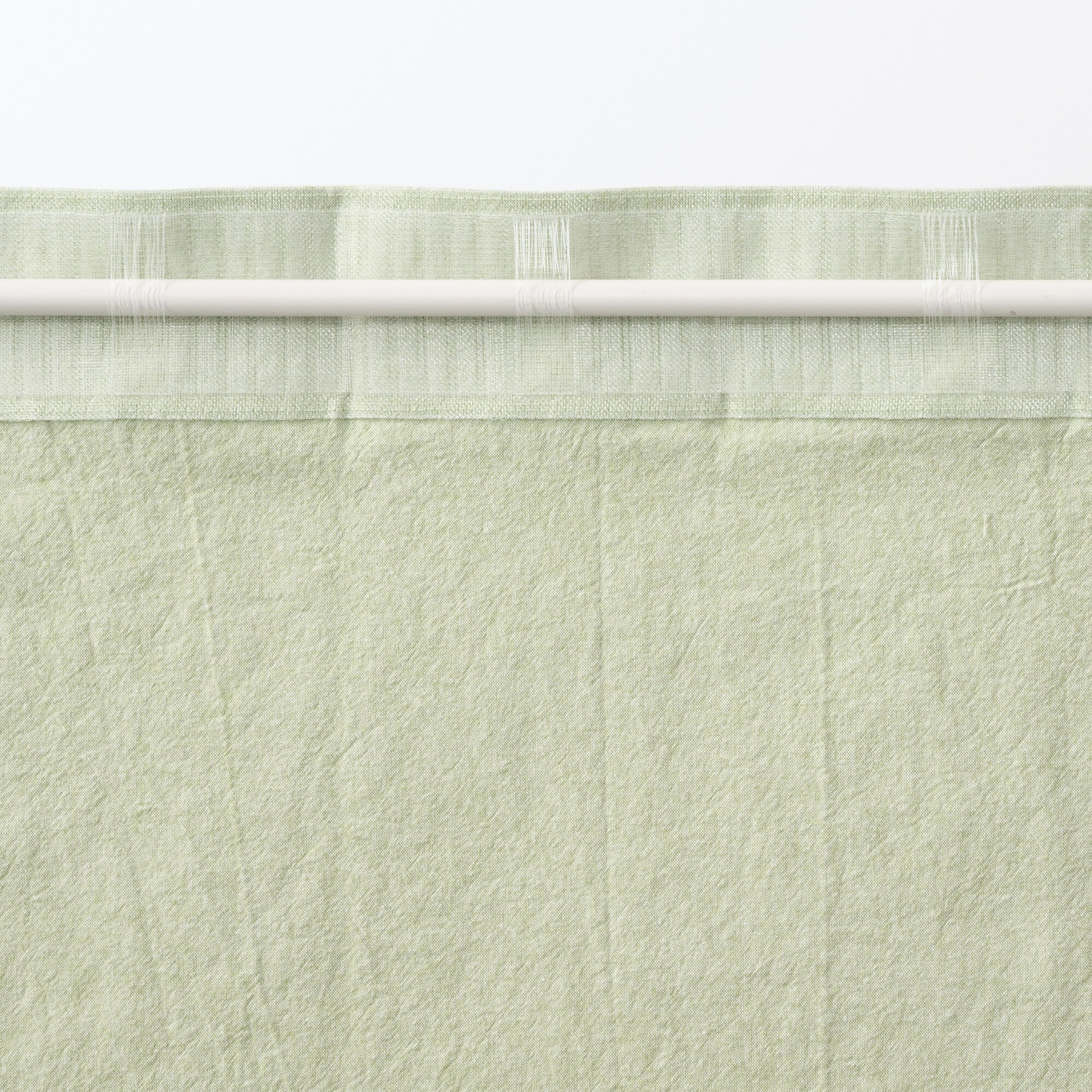 綿洗いざらし平織ノンプリーツカーテン