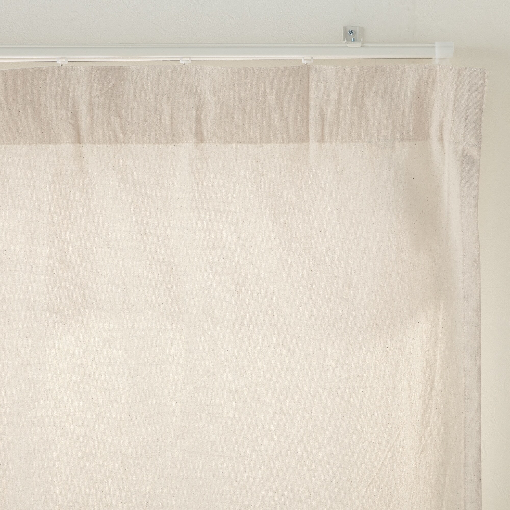 綿洗いざらし平織ノンプリーツカーテン