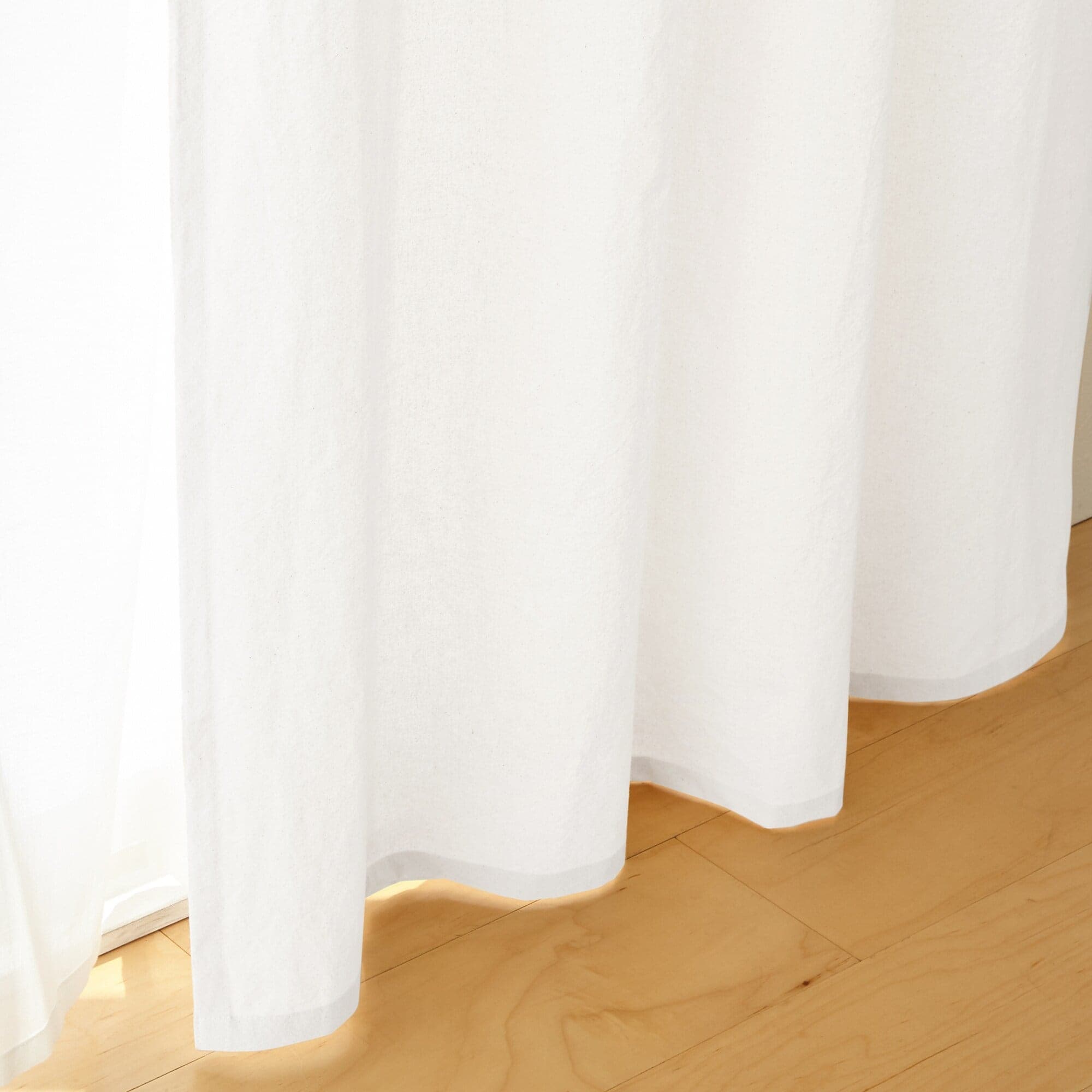 綿洗いざらし平織ノンプリーツカーテン