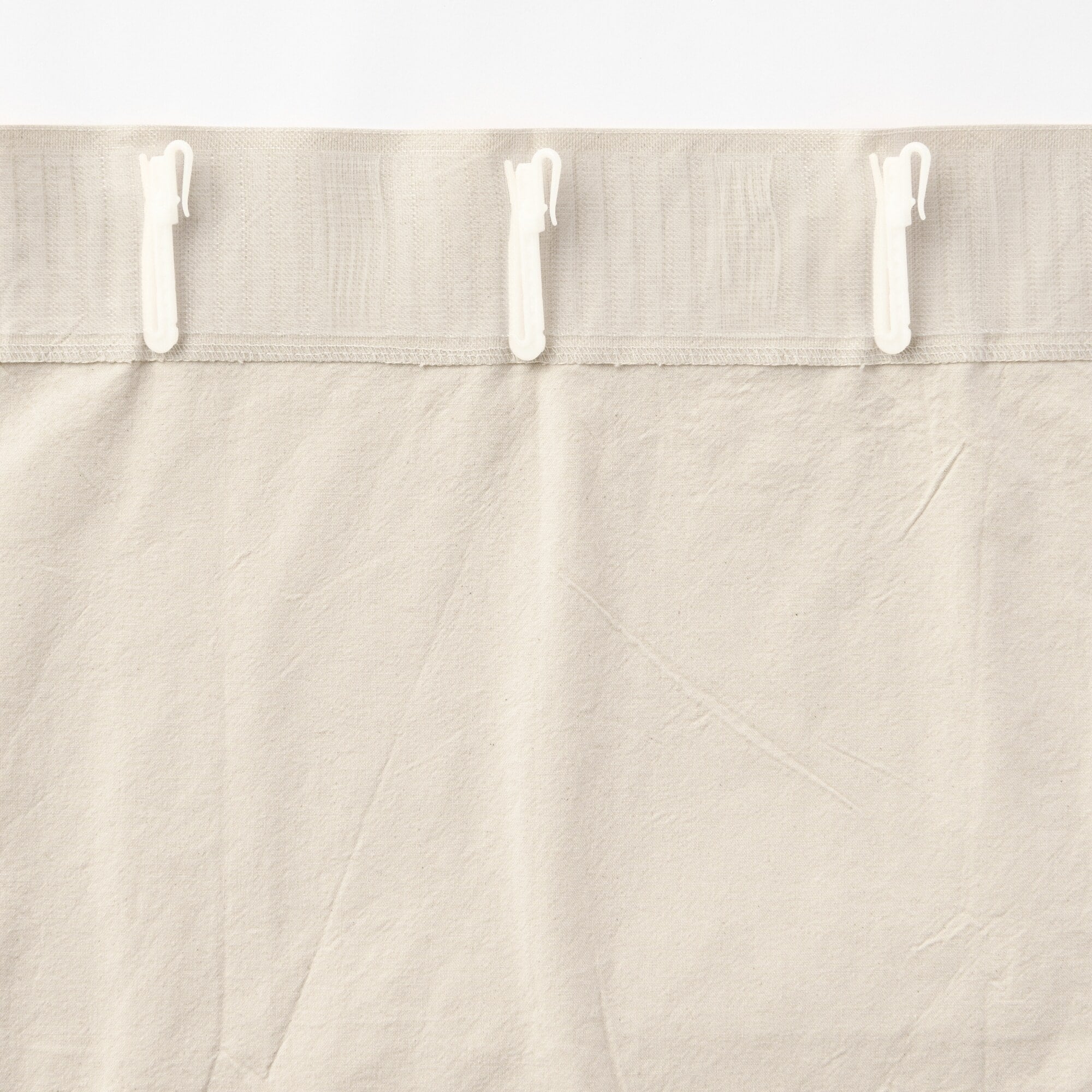 綿洗いざらし平織ノンプリーツカーテン