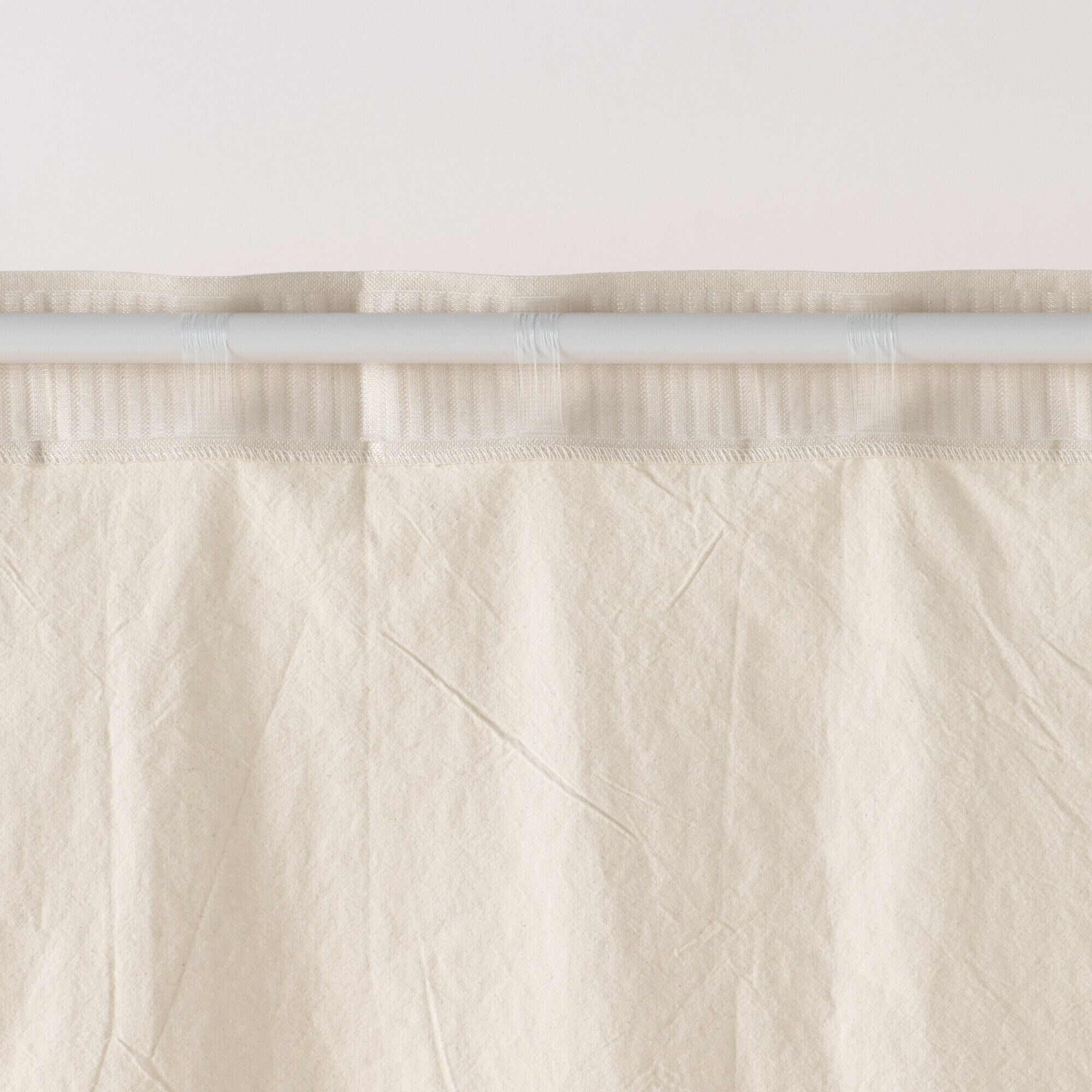 綿洗いざらし平織ノンプリーツカーテン