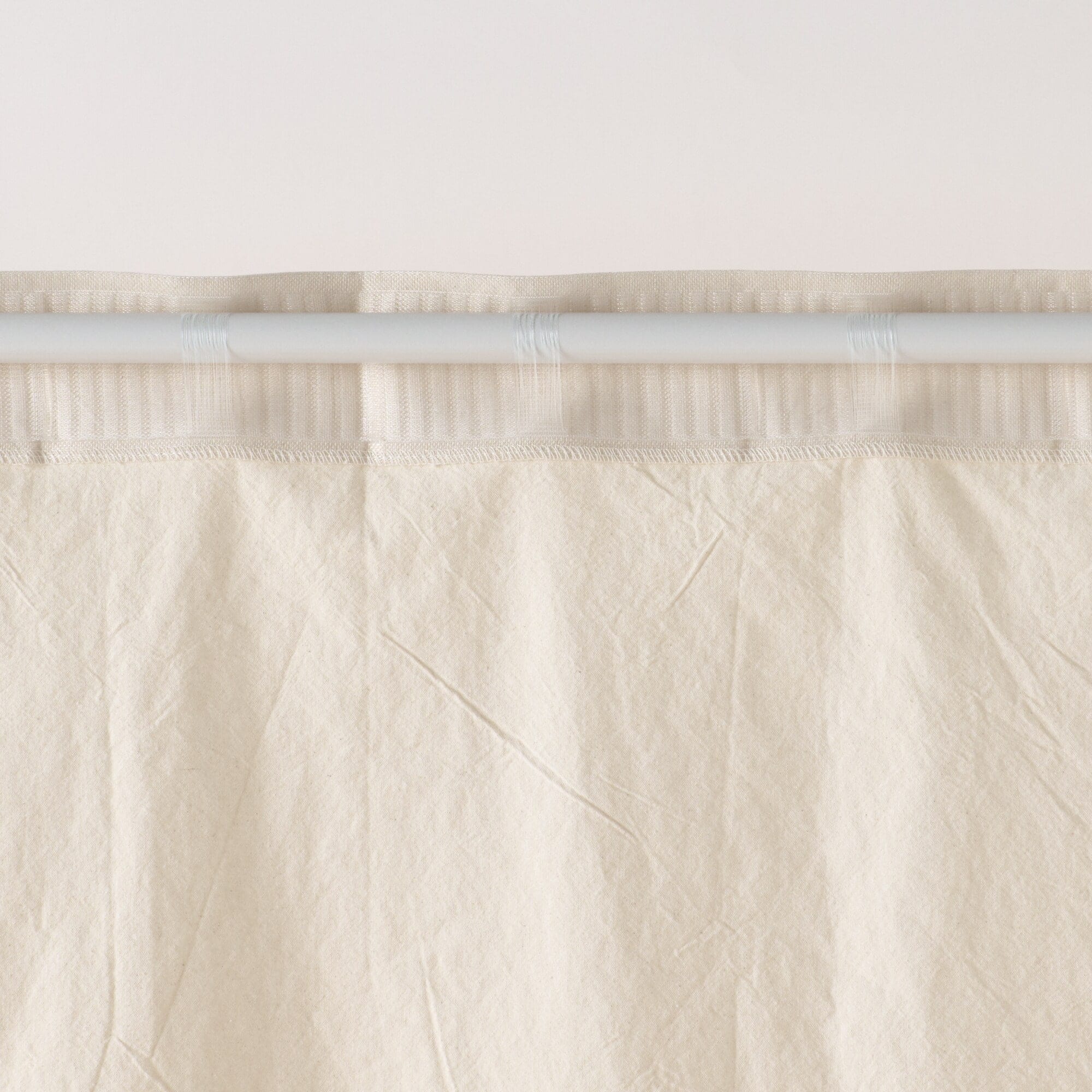 綿洗いざらし平織ノンプリーツカーテン