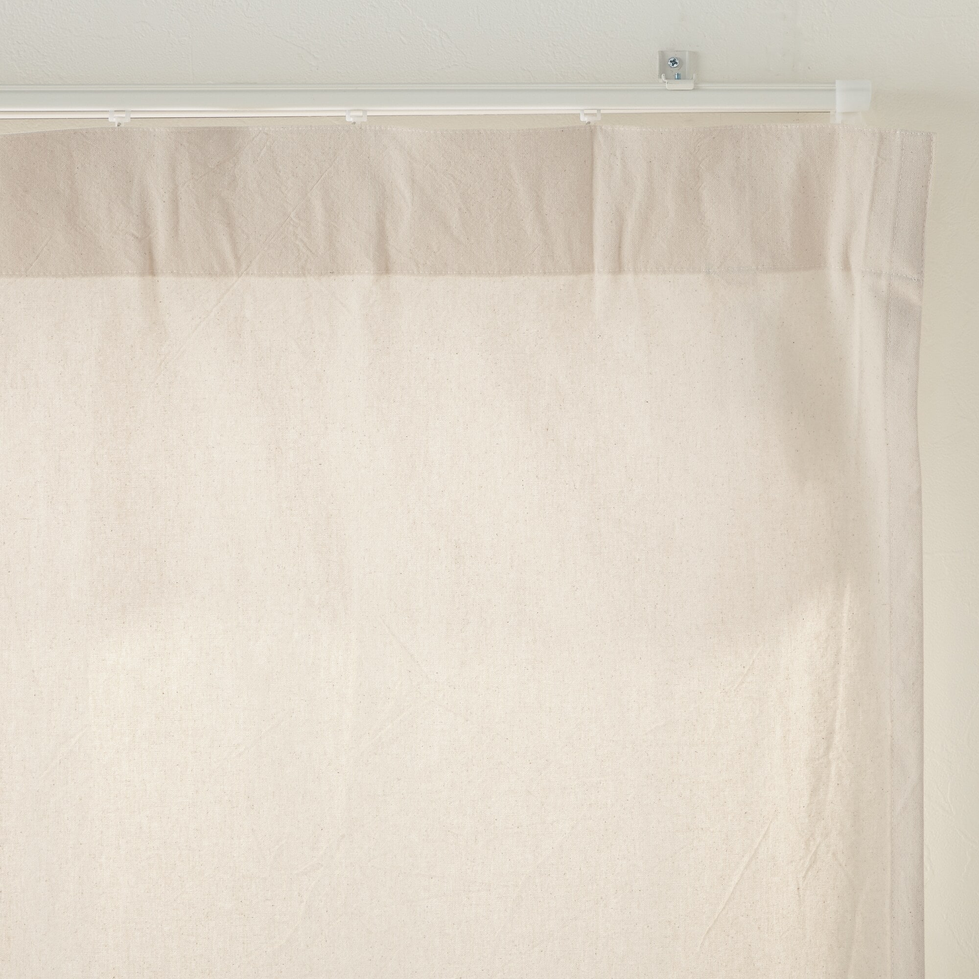 綿洗いざらし平織ノンプリーツカーテン | 無印良品
