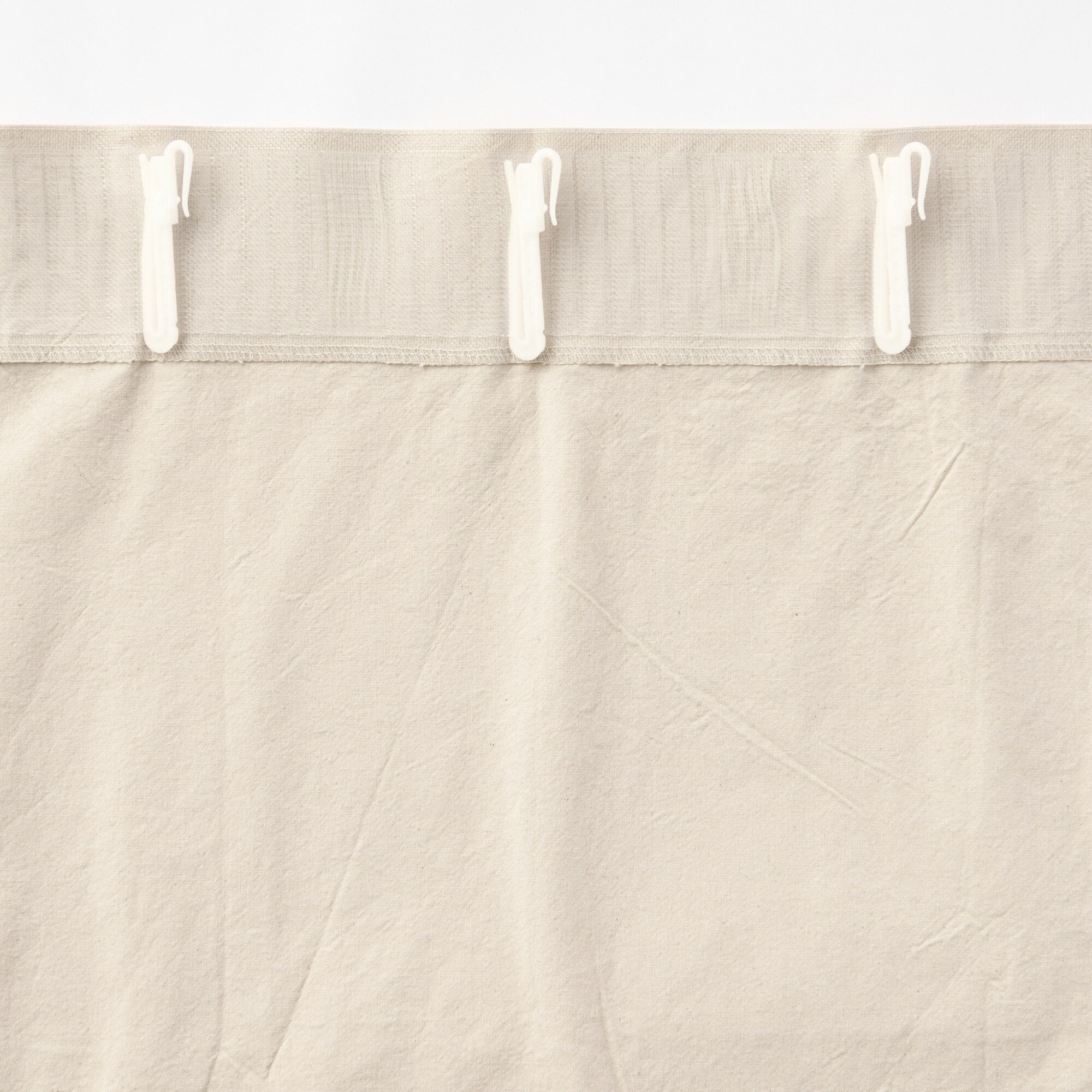 綿洗いざらし平織ノンプリーツカーテン