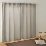 綿洗いざらし平織ノンプリーツカーテン