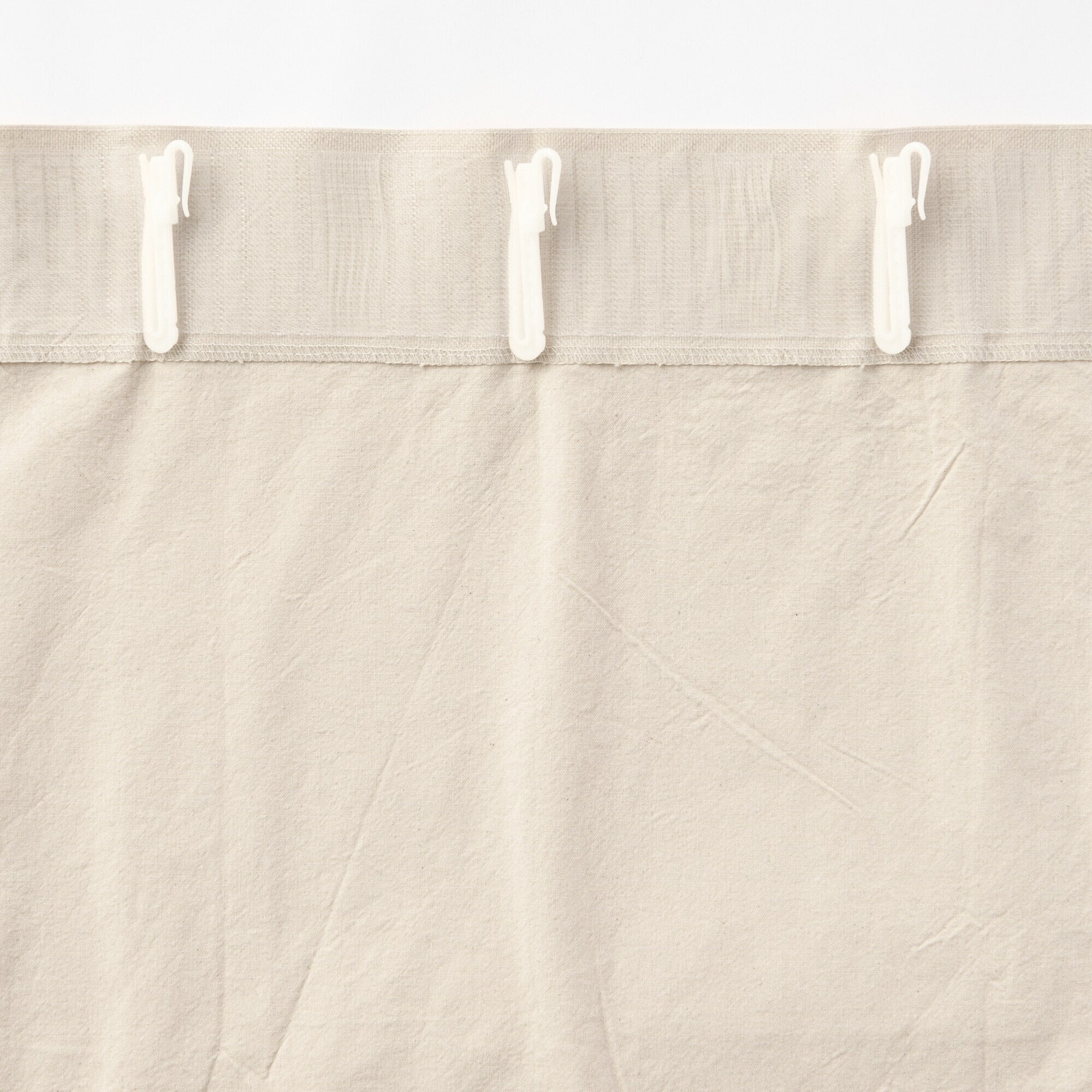 綿洗いざらし平織ノンプリーツカーテン