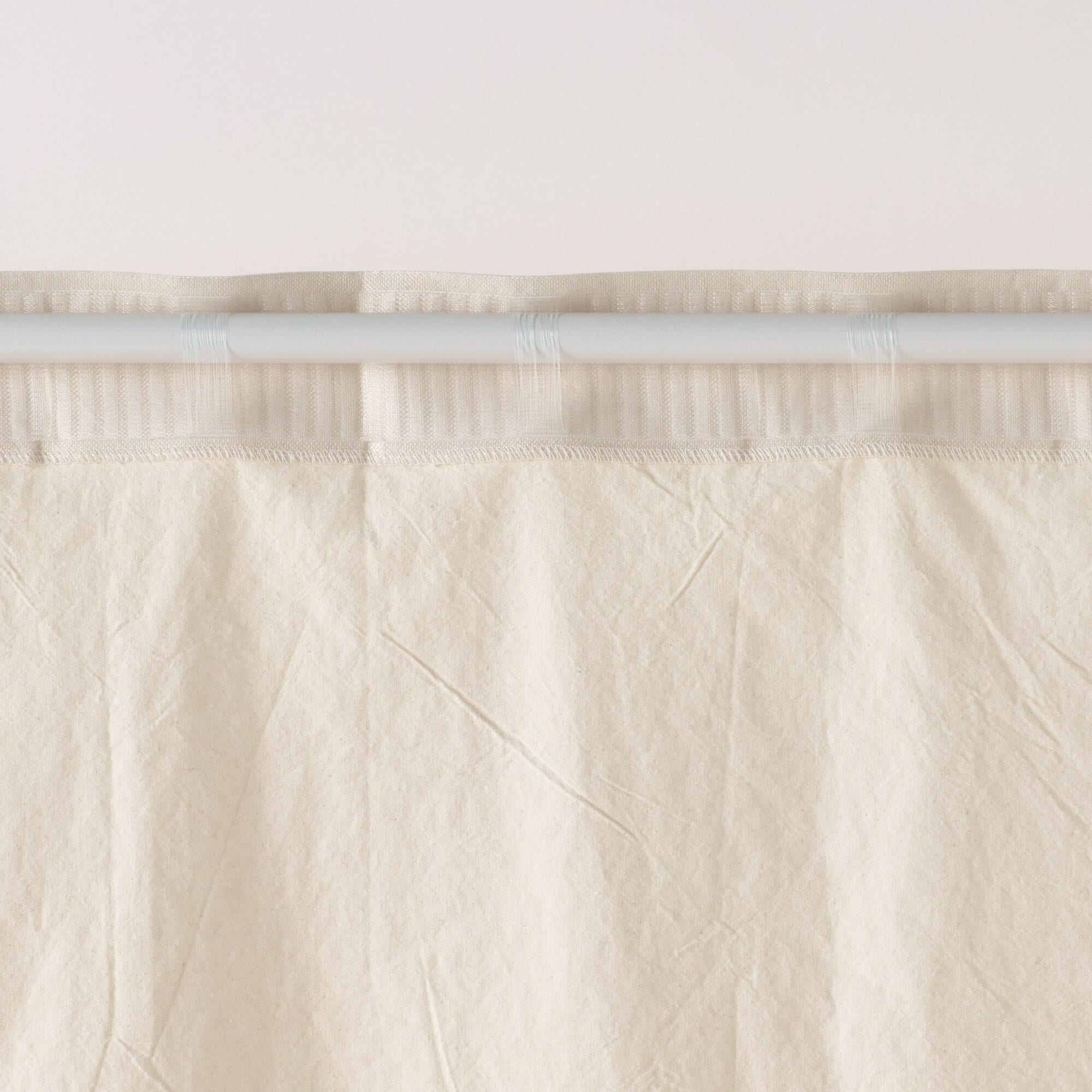 綿洗いざらし平織ノンプリーツカーテン