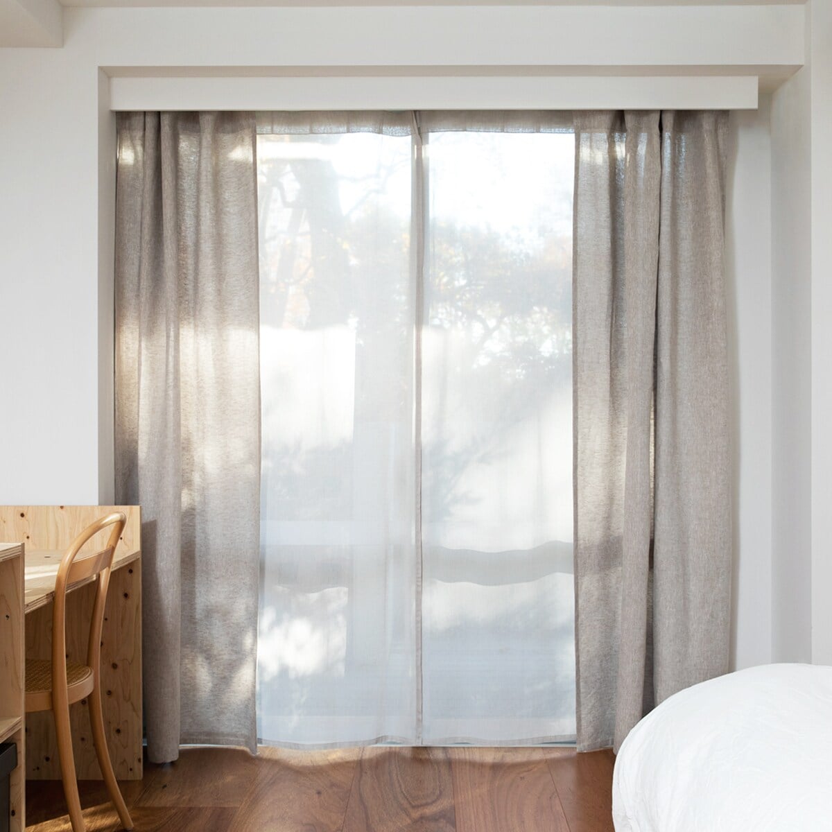 綿ボイルノンプリーツレースカーテン | 無印良品