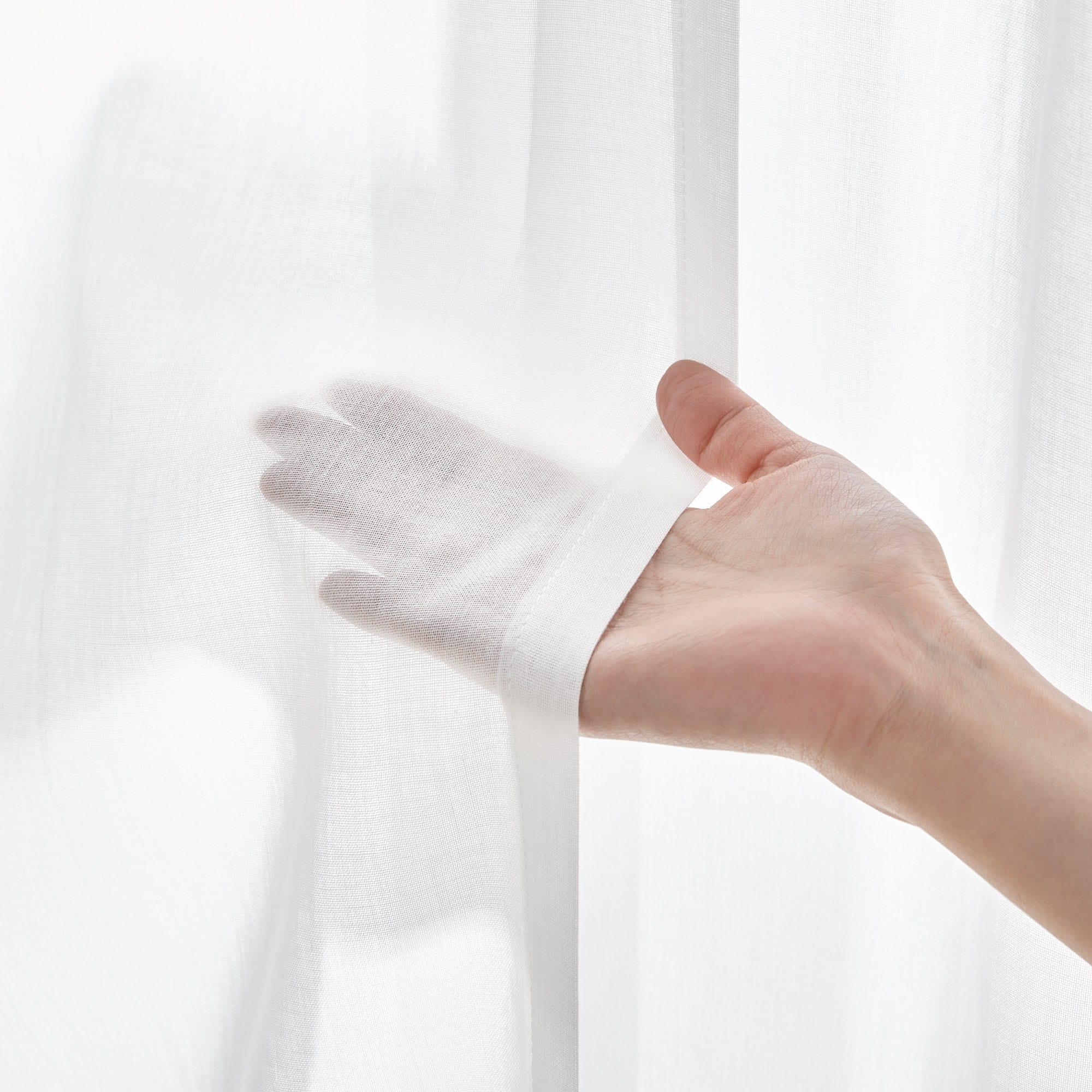 【無印良品】綿ボイル　ノンプリーツ　カーテン 綿ボイルノンプリーツレースカーテン | 無印良品