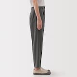 婦人　風を通す　ストレッチサッカーイージーテーパードパンツ