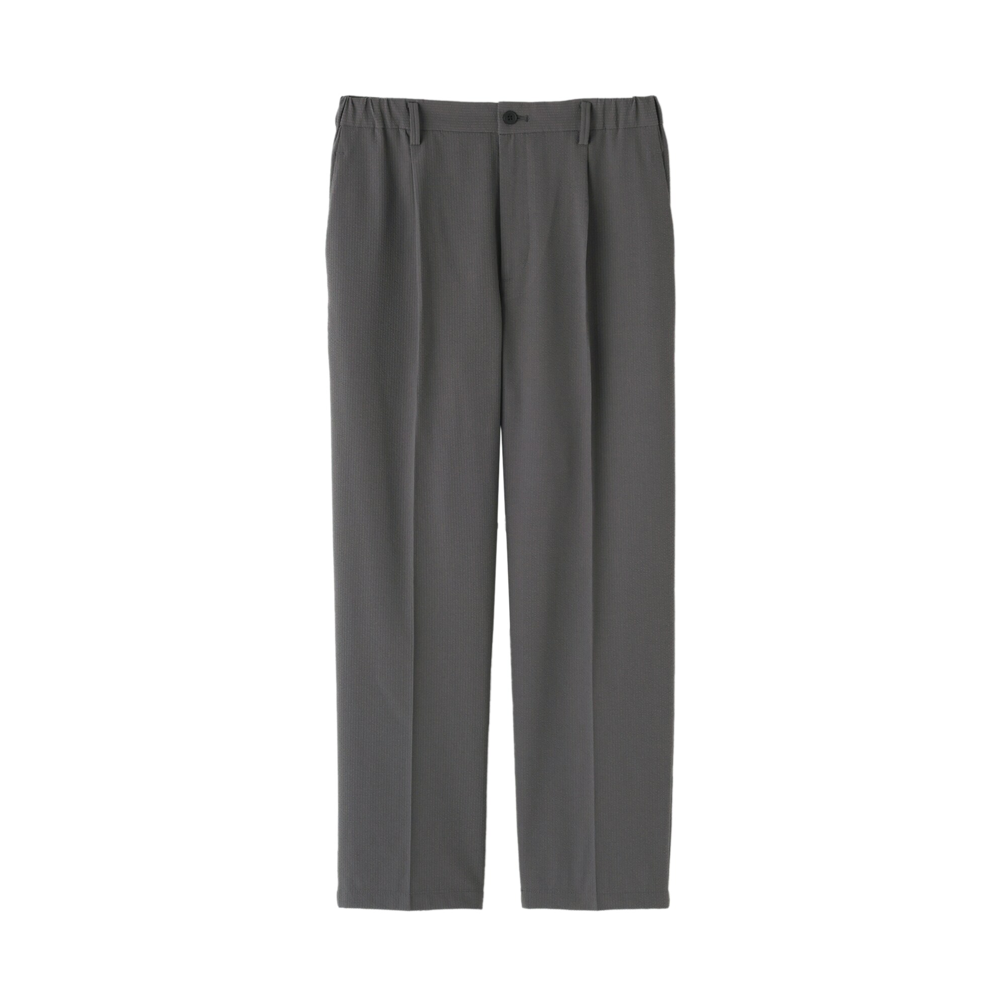 婦人　風を通す　ストレッチサッカーイージーテーパードパンツ